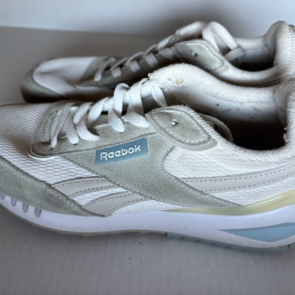 Reebok White and Light Gray Athletic Shoes